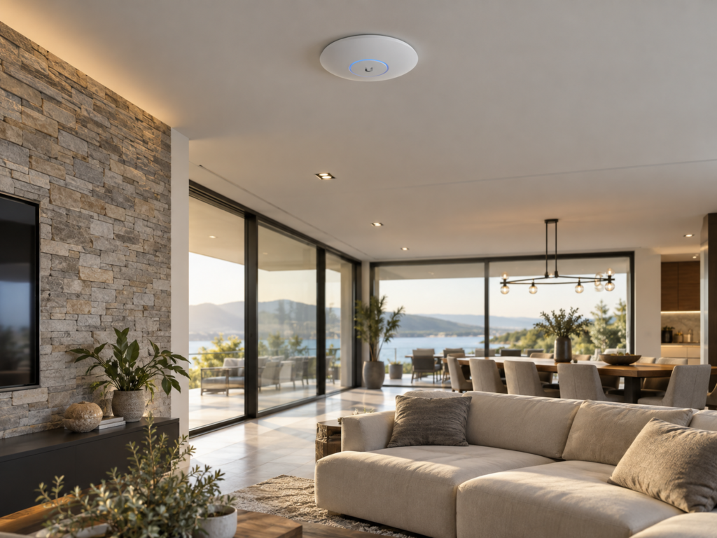 Professionally positioned Wi-Fi access point for reliable coverage